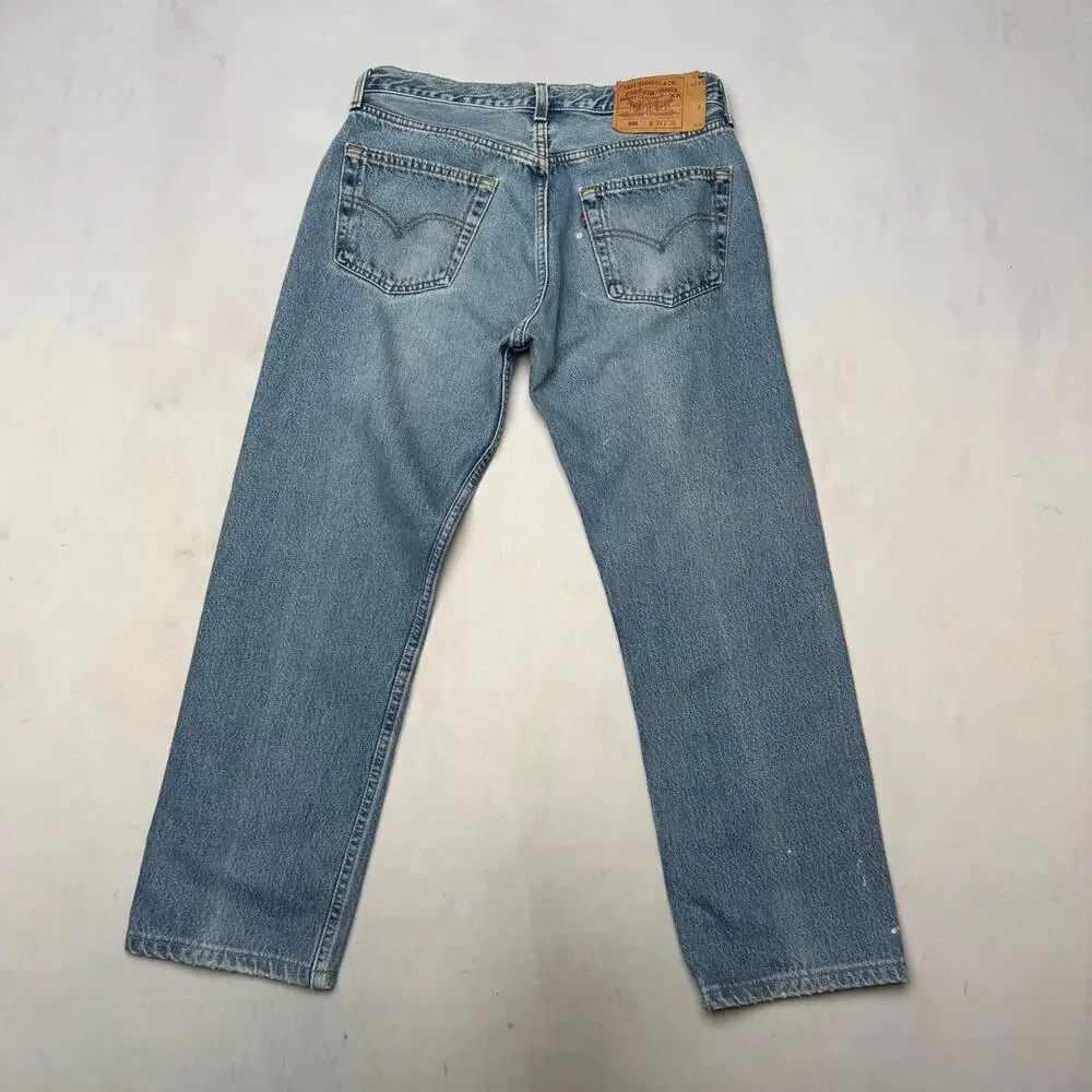 Vintage 90s Levis 501 Paint Splatter Jeans Mens 30x26 Western Grunge Made in USA